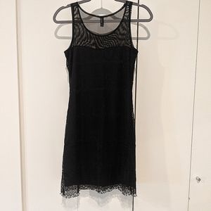 Black/navy lace dress